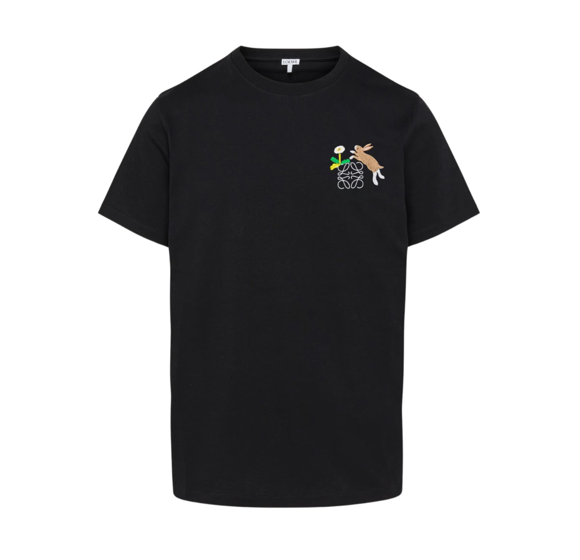LOEWE - Suna Fujita Logo-Embroidered Cotton-Jersey T-Shirt - Black
