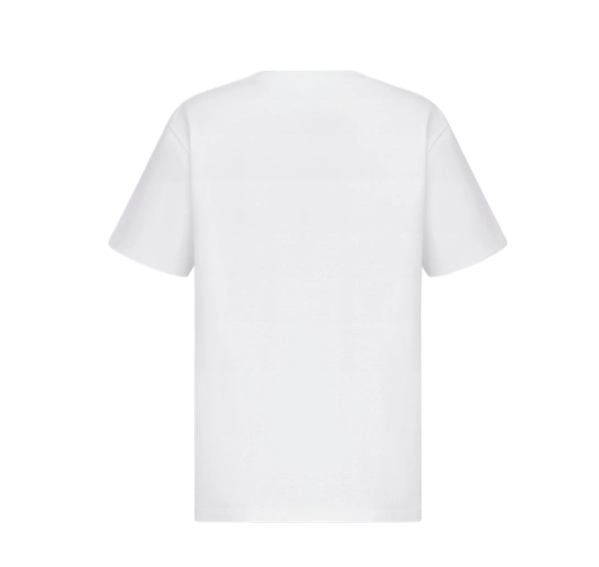 LOEWE LOGO EMBROIDERED POCKET T-SHIRT IN WHITE